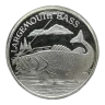 1 oz Silver Largemouth Bass Round