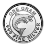 1 gram Silver Round - Salmon Fish