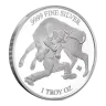 2024 1 oz Texas Mint Silver Steer Wrestling Round (New)