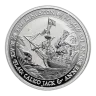 2024 1 oz Tuvalu Silver Black Flag: Calico Jack & Anne Bonny