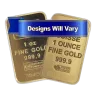 1-oz Gold Bar .9999 Fine Random Design Not Sealed