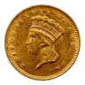 $1 Gold Indian Type 3 - AU