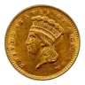 $1 Gold Indian Type 3 - AU (Random Year)