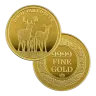 1/4 Gram .9999 Fine Gold Round - White Tailed Deer (Sealed in Capsule)
