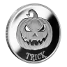 1 oz Trick or Treat Coin Flip Silver Round (New)