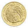 Pre-Owned 2022 UK Tudor Beasts The Lion Of England 1/4oz Gold Coin