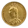 1889-M Melbourne Mint Gold Sovereign - Queen Victoria Jubilee Head