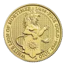 2020 U.K. 25 Pound 1/4 oz Gold Queen's Beast White Lion of Mortimer BU