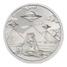1 oz UFOs Over the Pyramids Silver Round