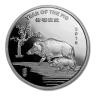 2019 1 oz Silver Year of the Pig Apmex Round