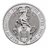 Pre-Owned 2019 UK Queen's Beasts The Yale of Beaufort 2oz Silver Coin - VAT Free