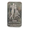 1985 Happy Anniversary Dancing Couple 1 oz Silver Bar VINTAGE