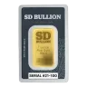 Serial #21-100 - 1 oz SD Bullion Cross and Flag Gold Bar