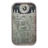 2002 Christmas Santa Hanging Stockings 1 oz Silver Bar SilverTowne
