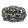 11.55 oz Day of the Dead Triple Skulls Silver